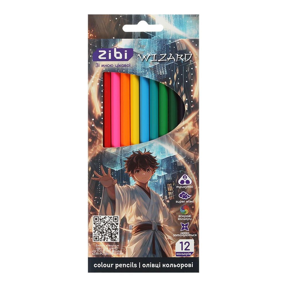 Олівці кольорові ZiBi Kids Line Anime трикутний корпус 12 кольорів (MTT-201081)