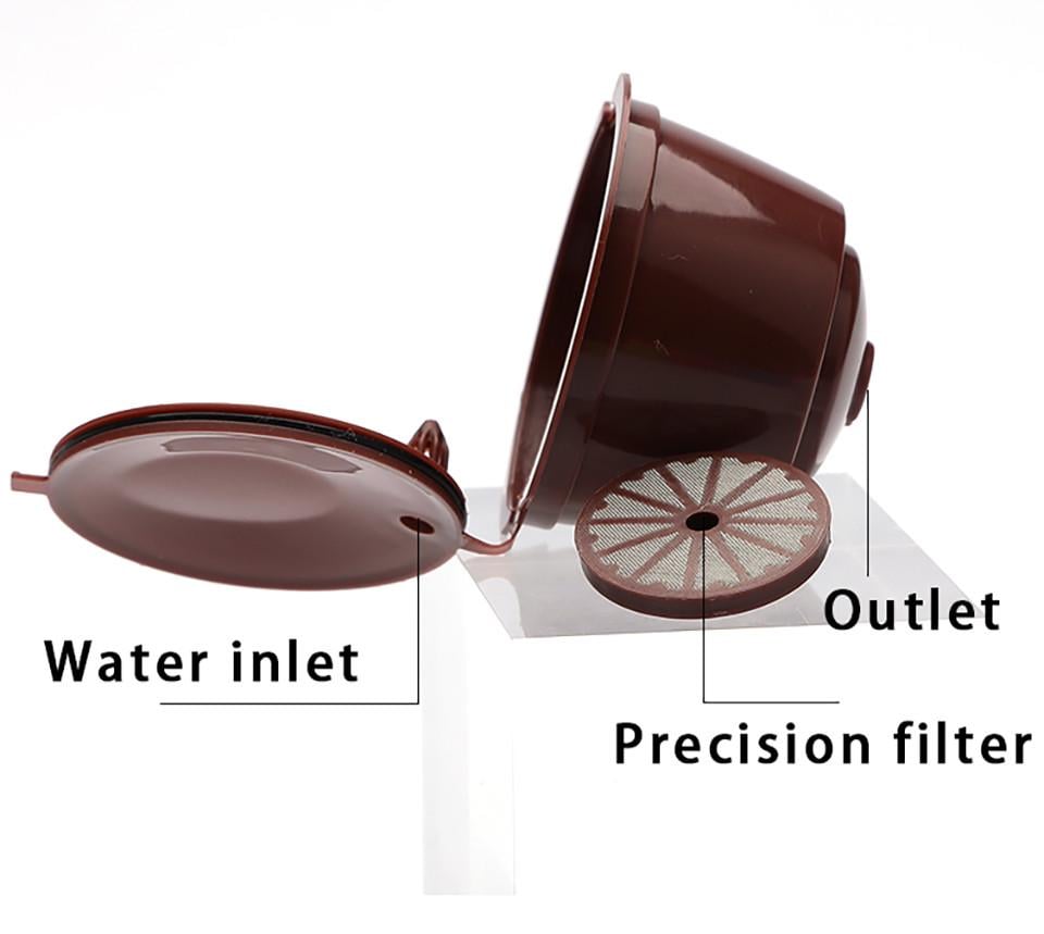 Многоразовая кофейная капсула для Nescafe Dolce Gusto/Nespresso 1 шт. с фильтром экологическая Коричневый - фото 5