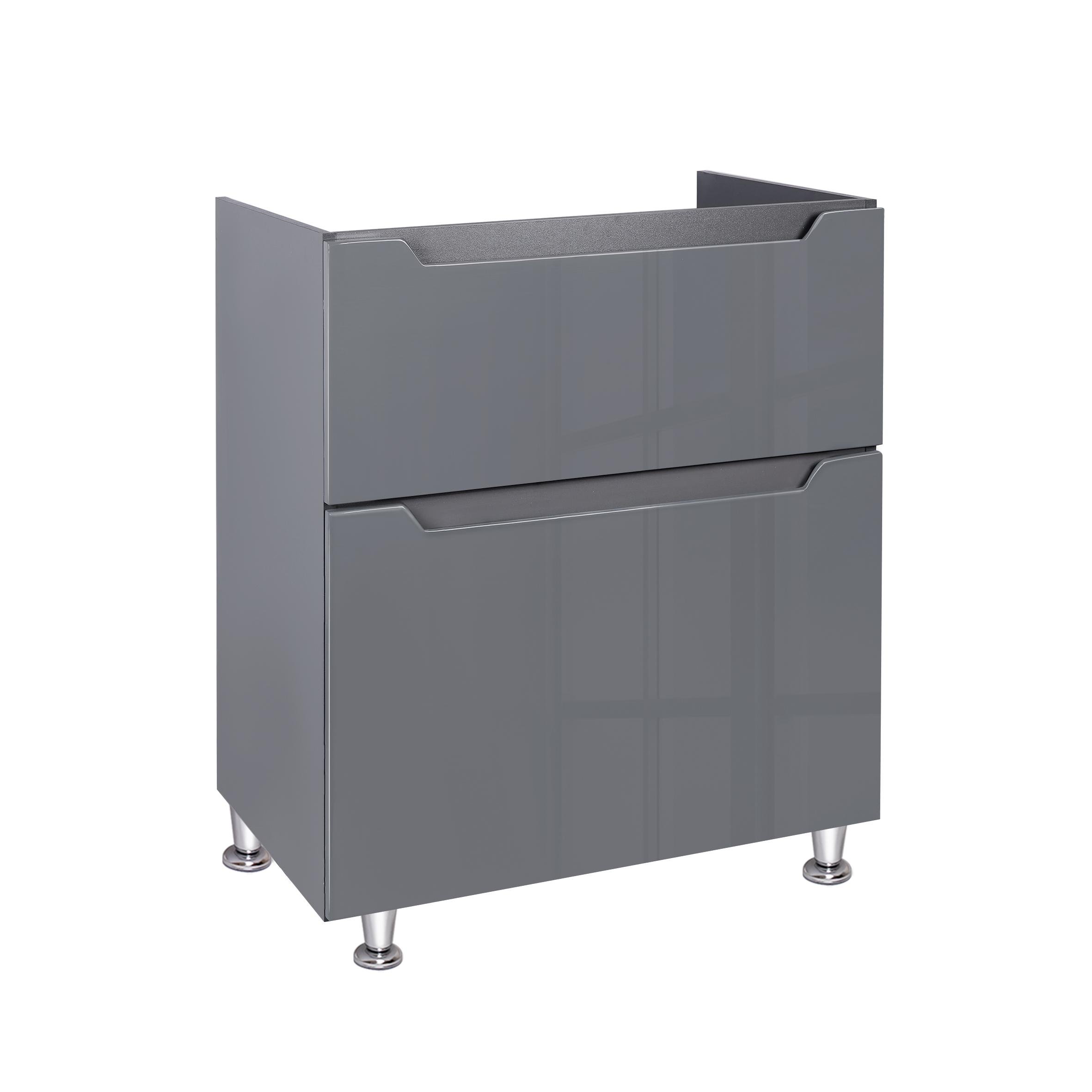 Тумба под умывальник напольная Q-tap Scorpio QT1473TNВ702G 70x82,5x45,5 см Серый (115190)