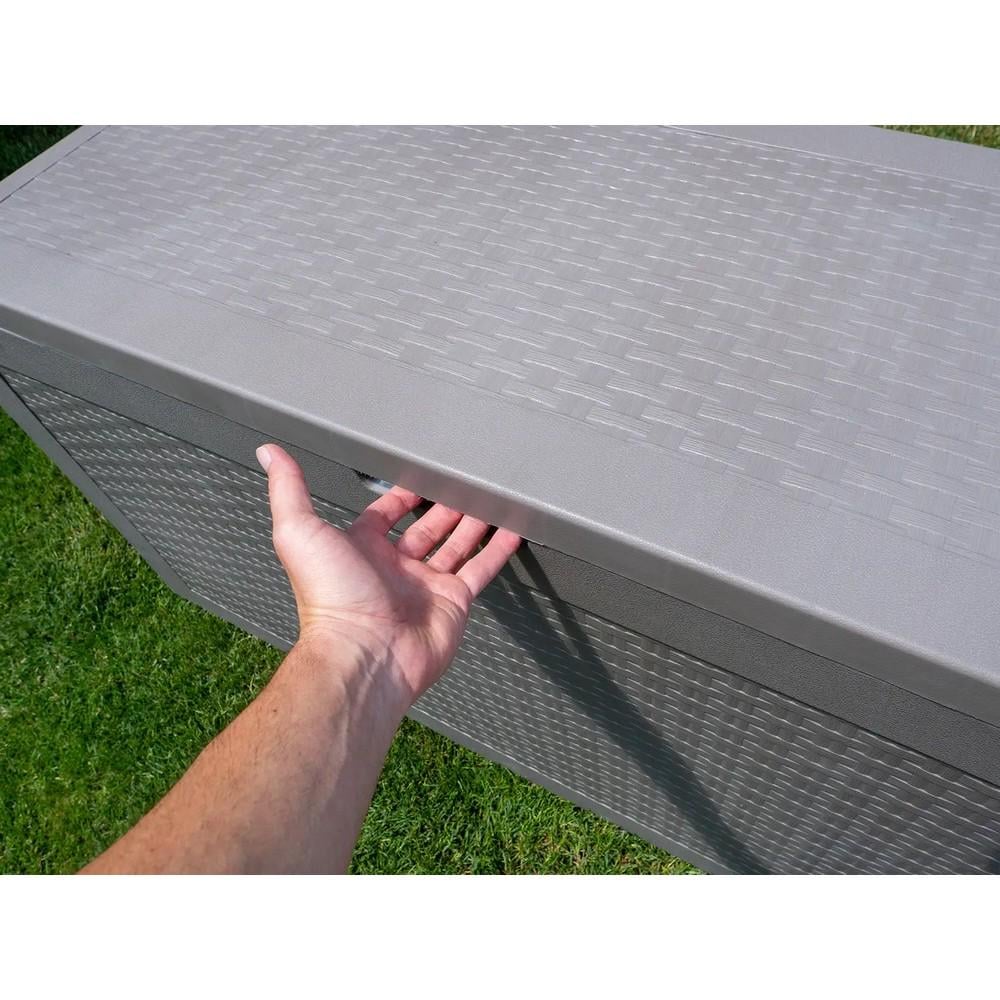 Ящик-скринька садова Keter Samoa Rattan Box 270 л Капучино (247468) - фото 5