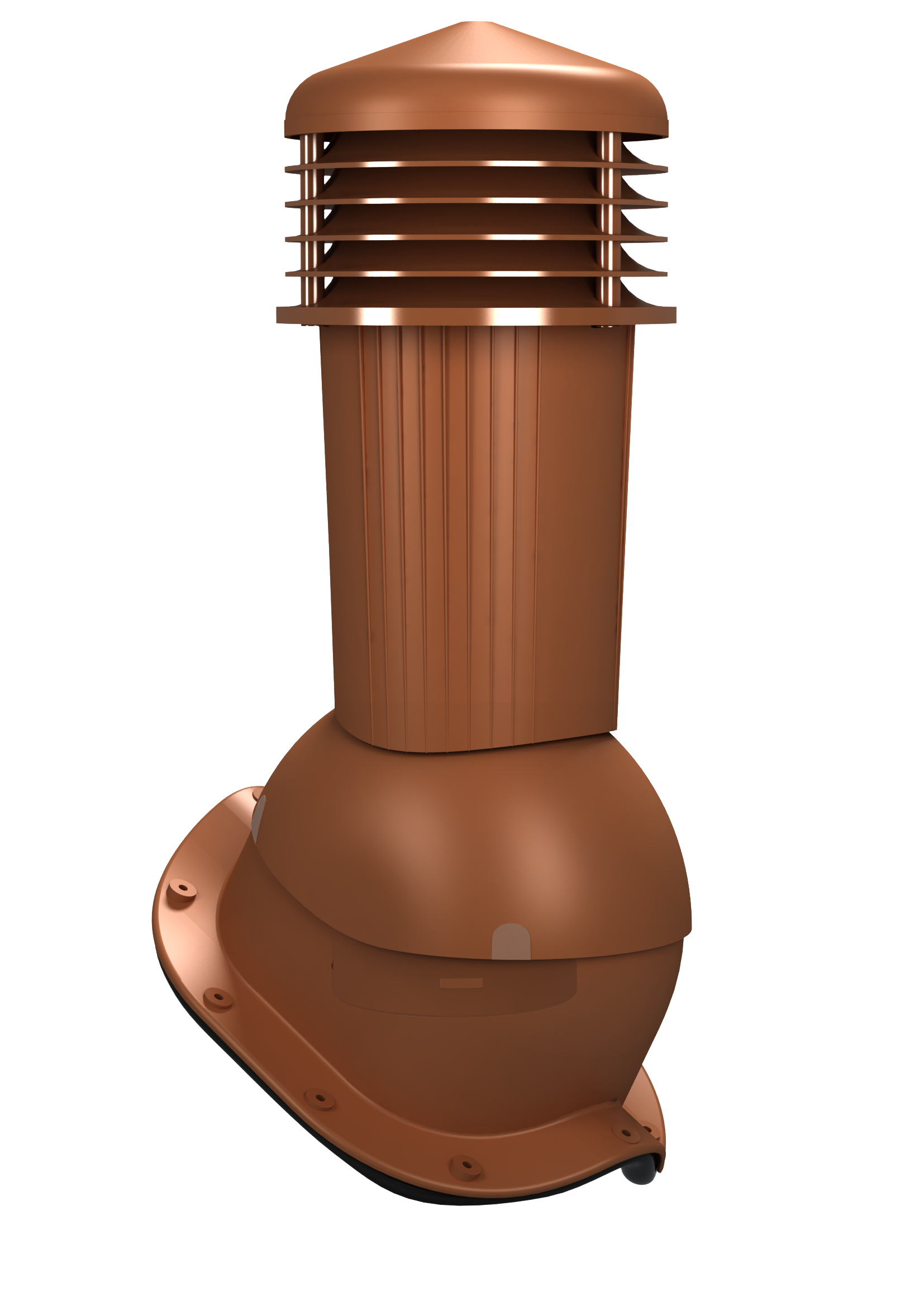 Выход вентиляционный Wirplast Perfekta неутепленный для металлочерепицы Венера 125 мм RAL 8004 Кирпичный (32169196)