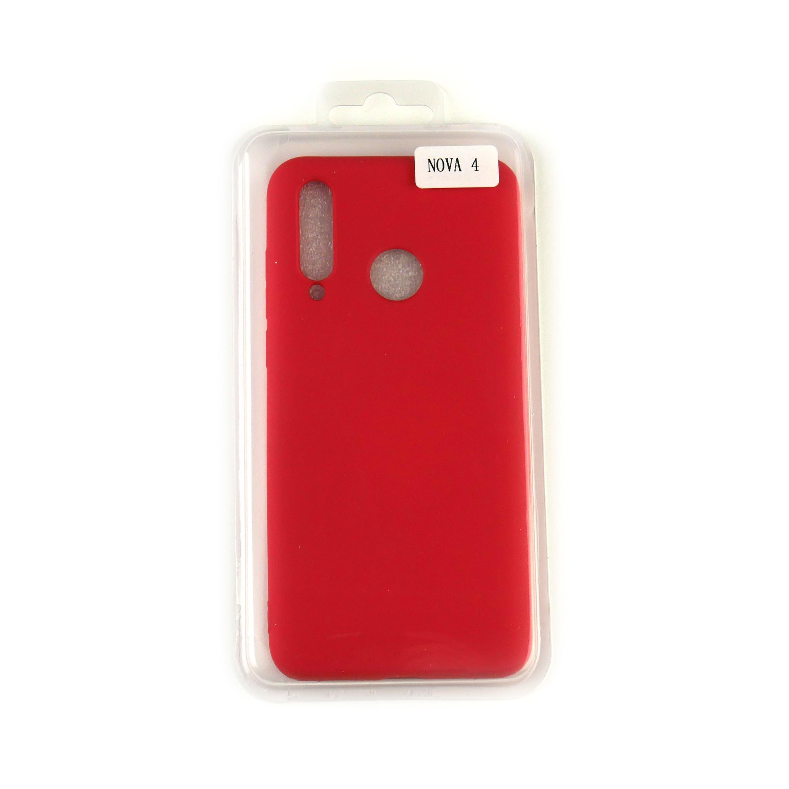 Чехол Silicone Case Full Cover Huawei Nova 4 Красный