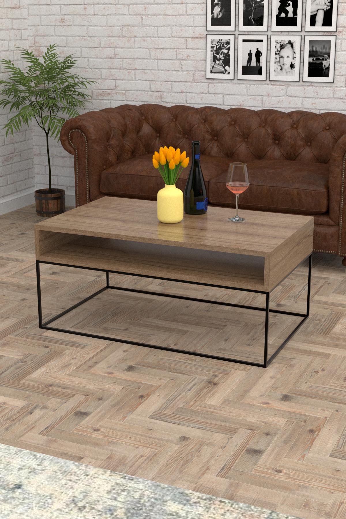 Журнальный столик EcoLoft Лофт Лоран DSP-1142 Коричневый (23506179) - фото 3