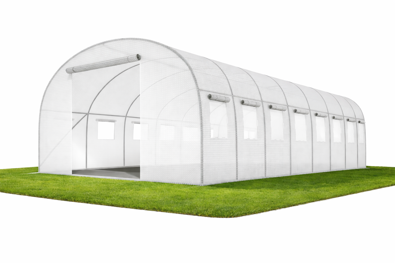 Теплица садовая Funfit Garden 8х3х2 м с армированной пленкой UV-4 с окнами 24 м2 Прозрачный (2931549812)
