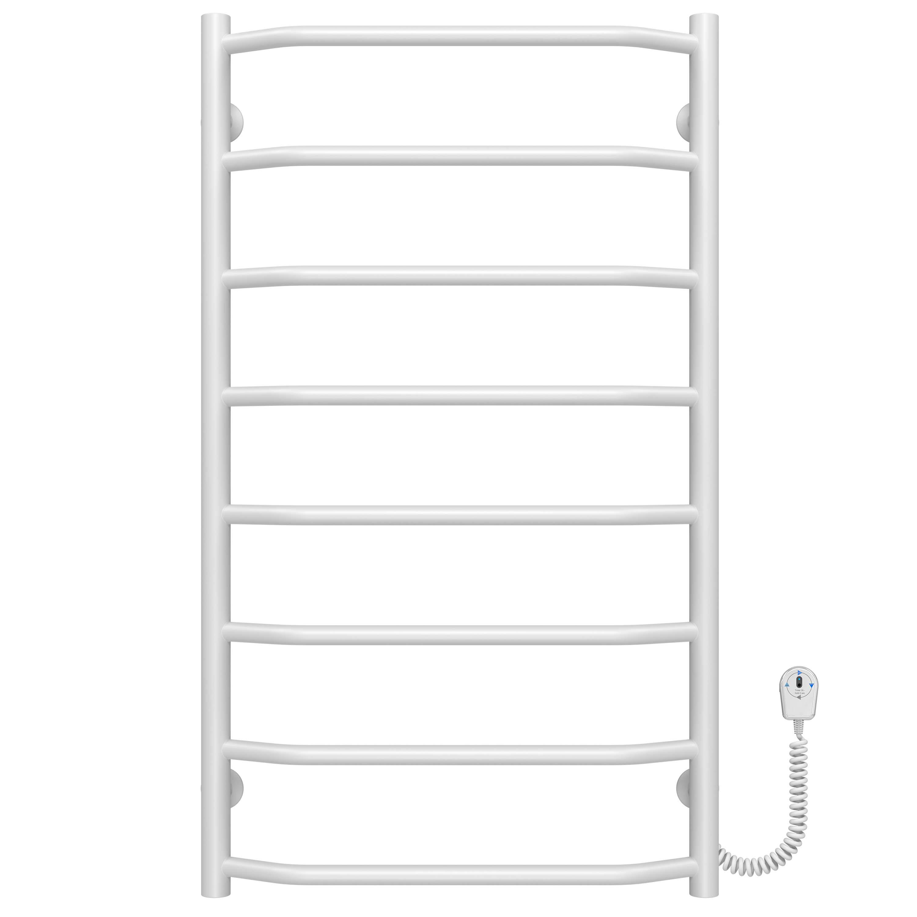 Полотенцесушитель электрический Deffi Трапеция П8 EF16 правое подключение нержавеющая сталь 500х900 мм Белый (C.TR.90.50.8.E.W.R.5)