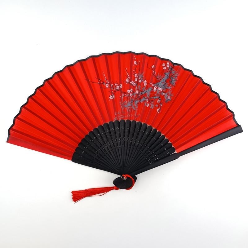 Веер деревянный 21х37 см Красный (C4055)