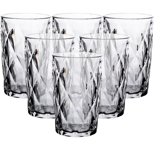 Набір склянок Lirmartur гранованих 6 шт. по 400 мл Прозорий