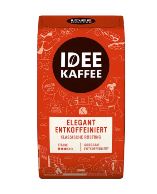 Кофе молотый без кофеина Idee Kaffee ENTKOFFEINIERT 500 г (2076264356) Кофе молотый без кофеина Idee Kaffee ENTKOFFEINIERT 500 г (2076264356)