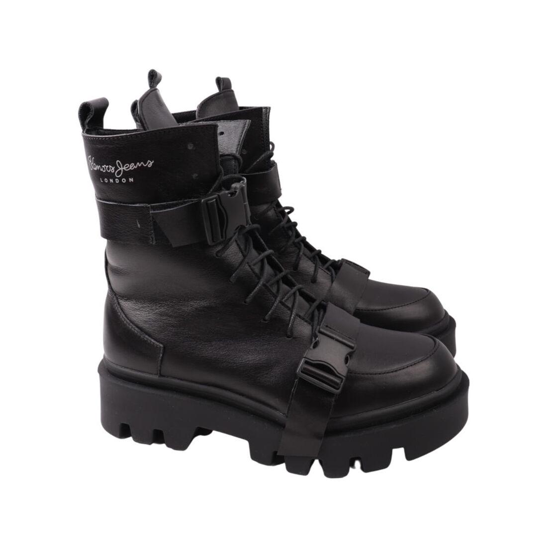 Ботинки женские Konors из кожи р. 37 Черный (584-22ZHC)