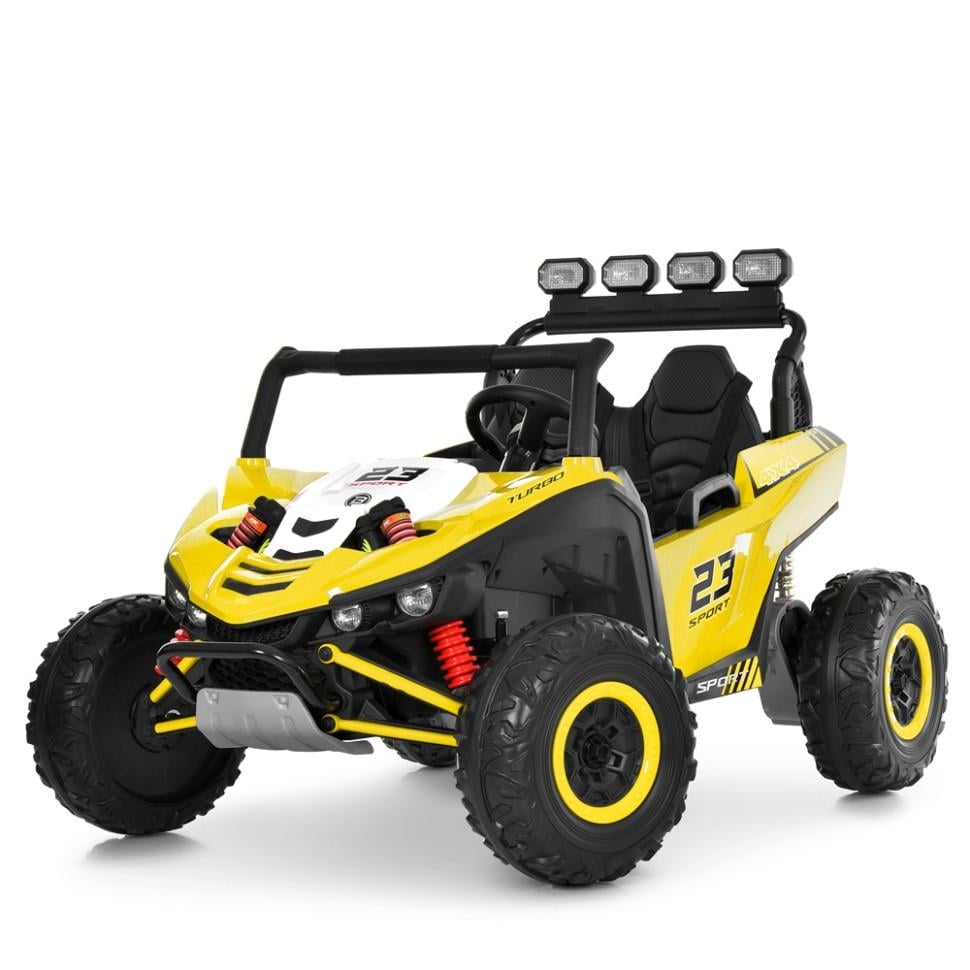 Детский электрический джип Bambi Racer 24V двухместный до 50 кг Желтый (DE-169-E-957)