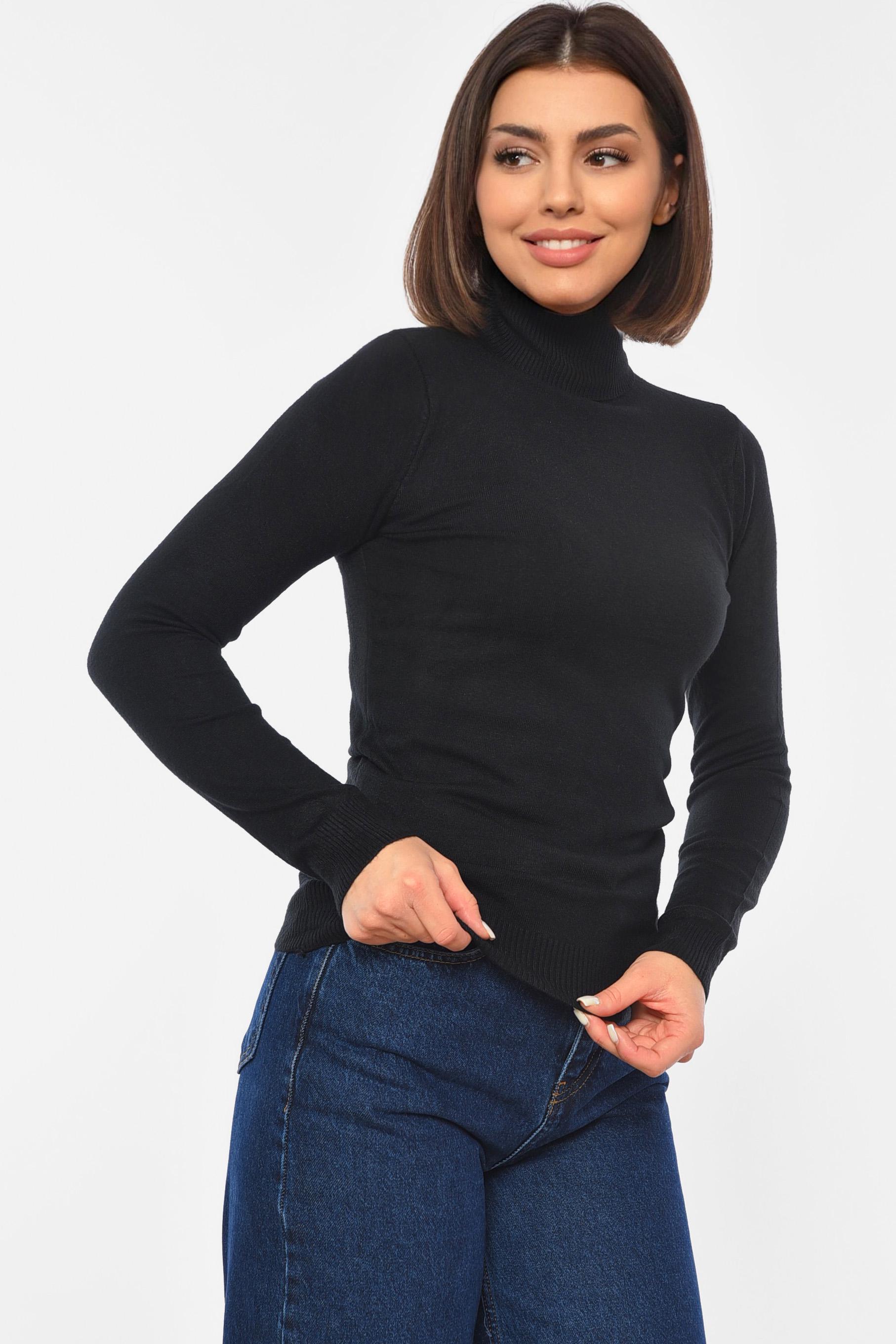 Гольф женский 191838 трикотажный S-M Черный (191838_!270534_42-44) - фото 2