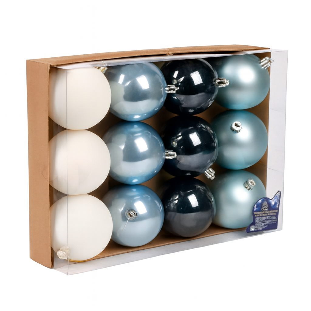 Набор шаров для елки 9789 d 8 см 12 шт. Разноцветный