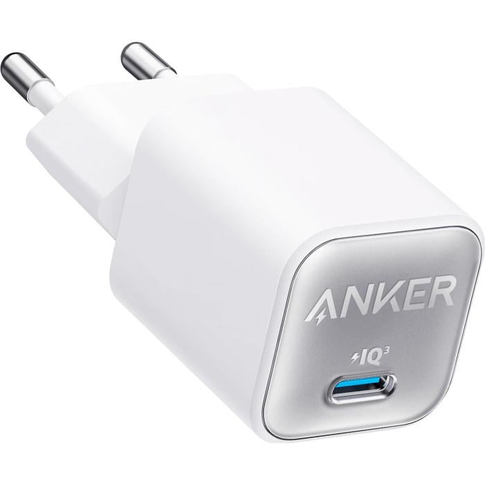 Зарядное устройство сетевое Anker PowerPort 511 Nano III 30W USB-C PD PowerIQ PPS White (A2147G21)