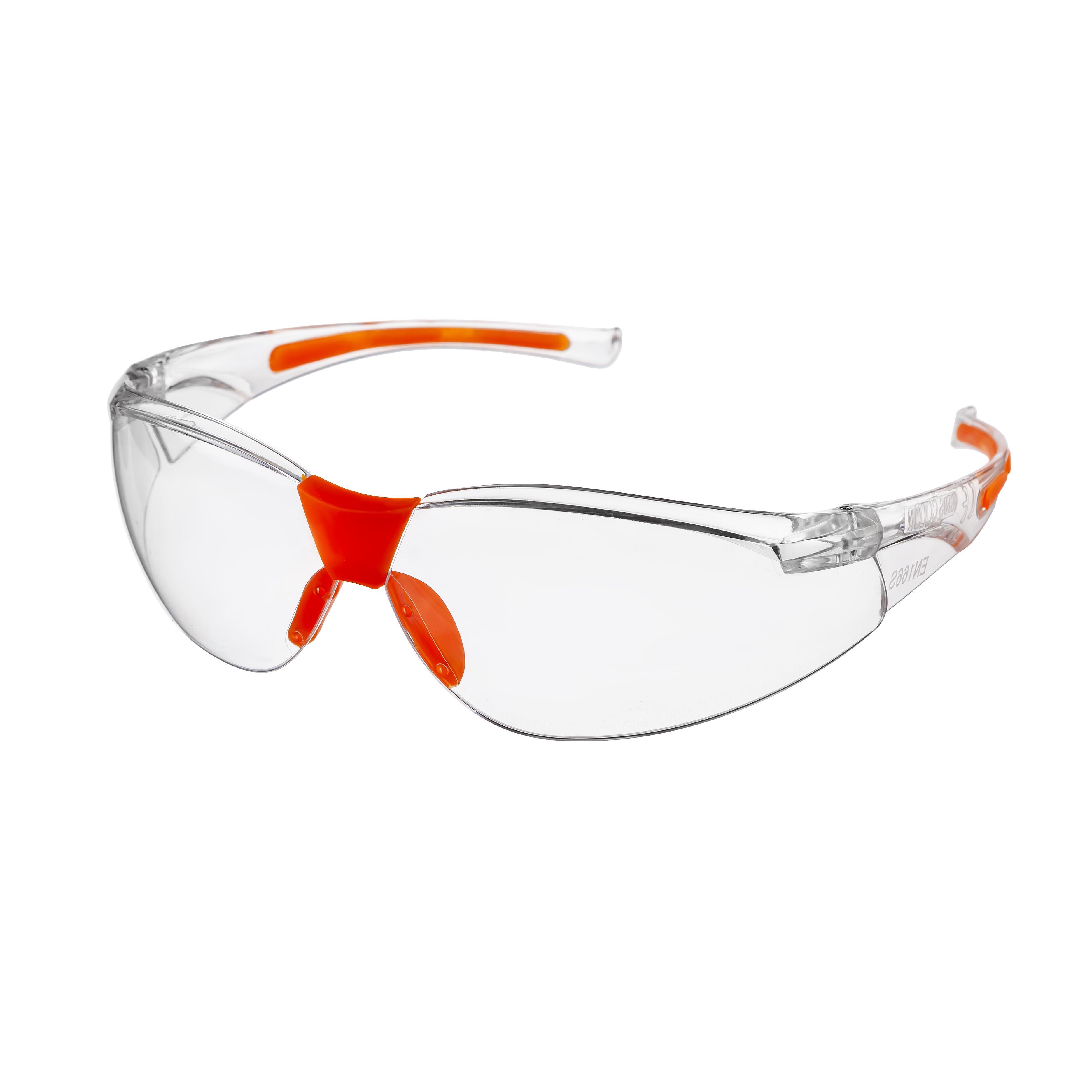 Очки защитные прозрачные с поликарбонатными линзами и накладкой для носа (53-055) Очки защитные прозрачные с поликарбонатными линзами и накладкой для носа (53-055)
