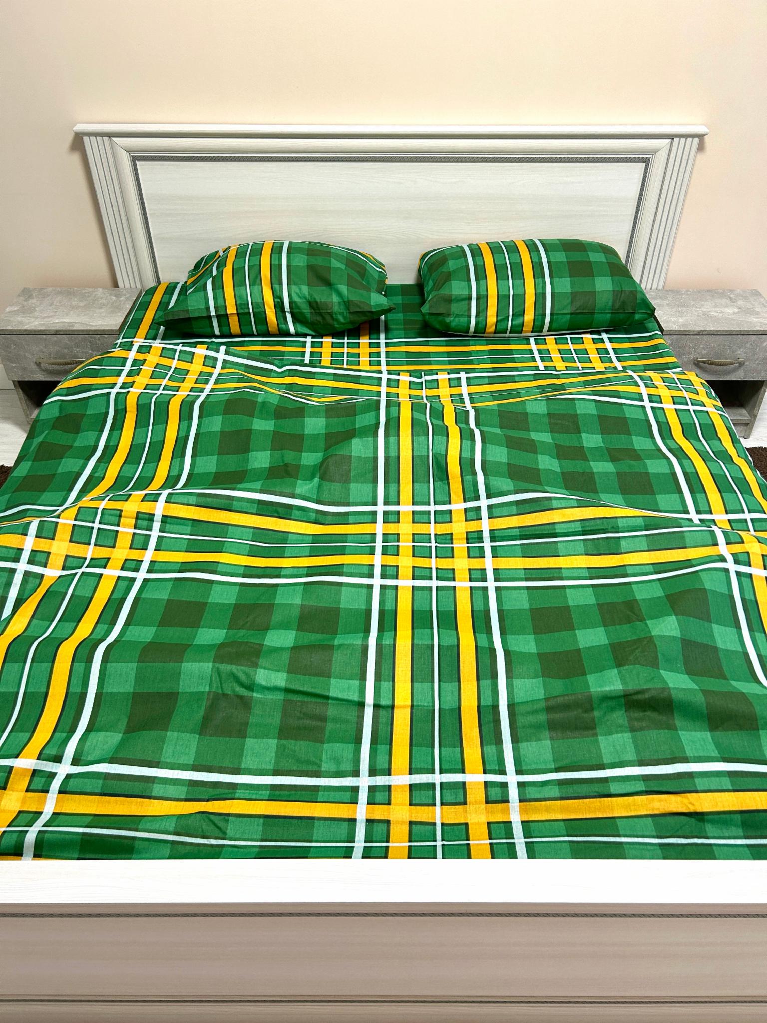 Комплект постельного белья В клеточку и полосочку двуспальный 200х220 см (G-03-125/WP/2.0)