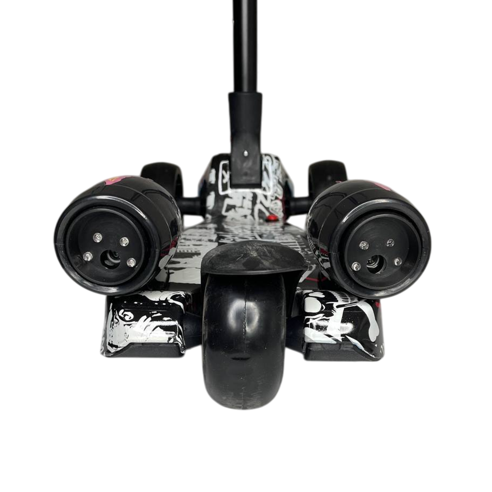 Самокат Voltronic Графіті з музикою та димом і світлом до 50 кг Білий (НКП) - фото 8