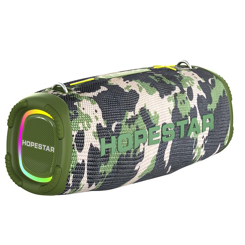 Портативная беспроводная колонка HOPESTAR A6 Max с микрофоном 80W/Bluetooth/TWS/MP3/AUX/Mic Камуфляж