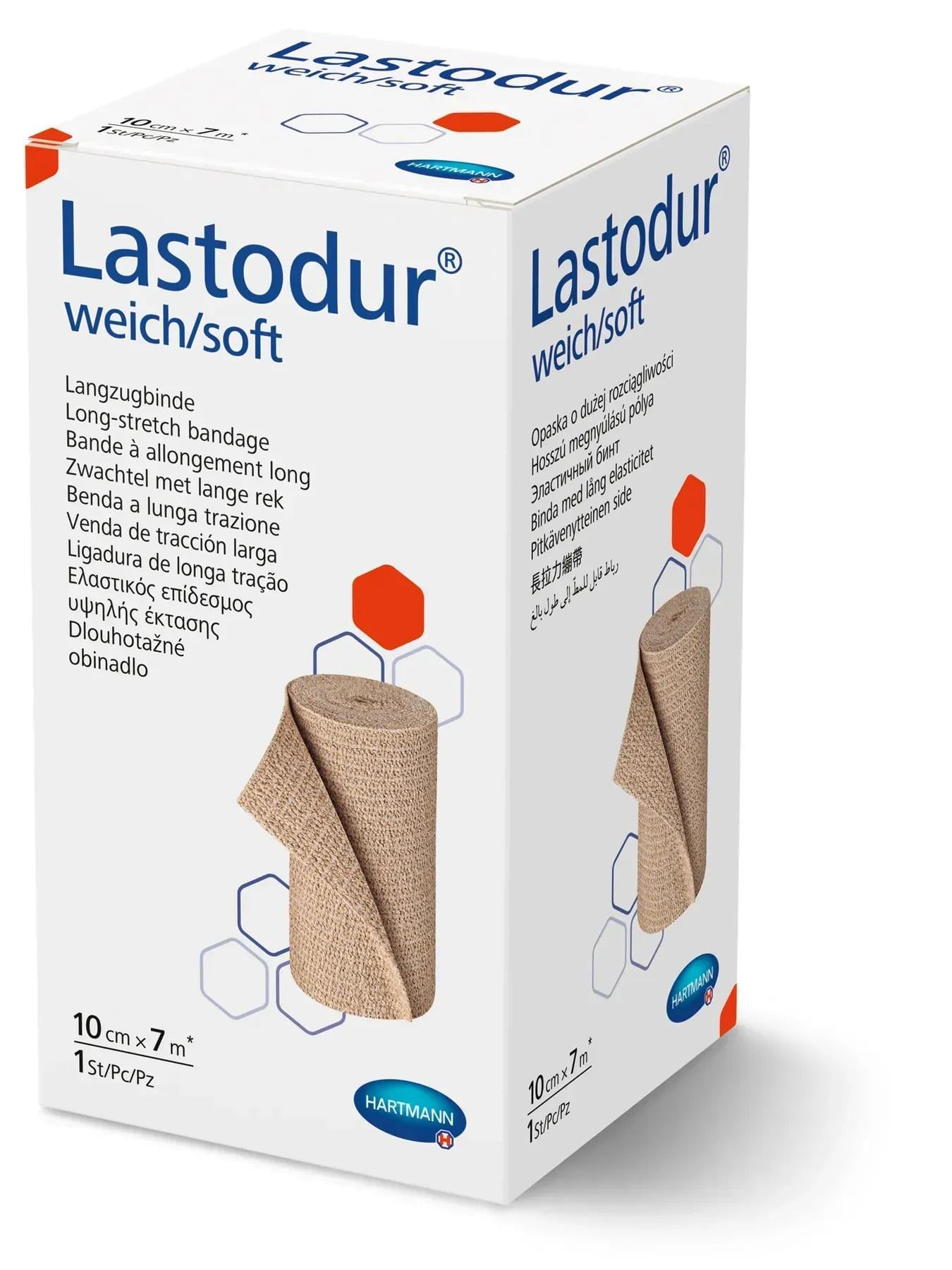 Компресійний бинт Lastodur soft еластичність 160% багаторазовий 10 см х 7 м (9316559)