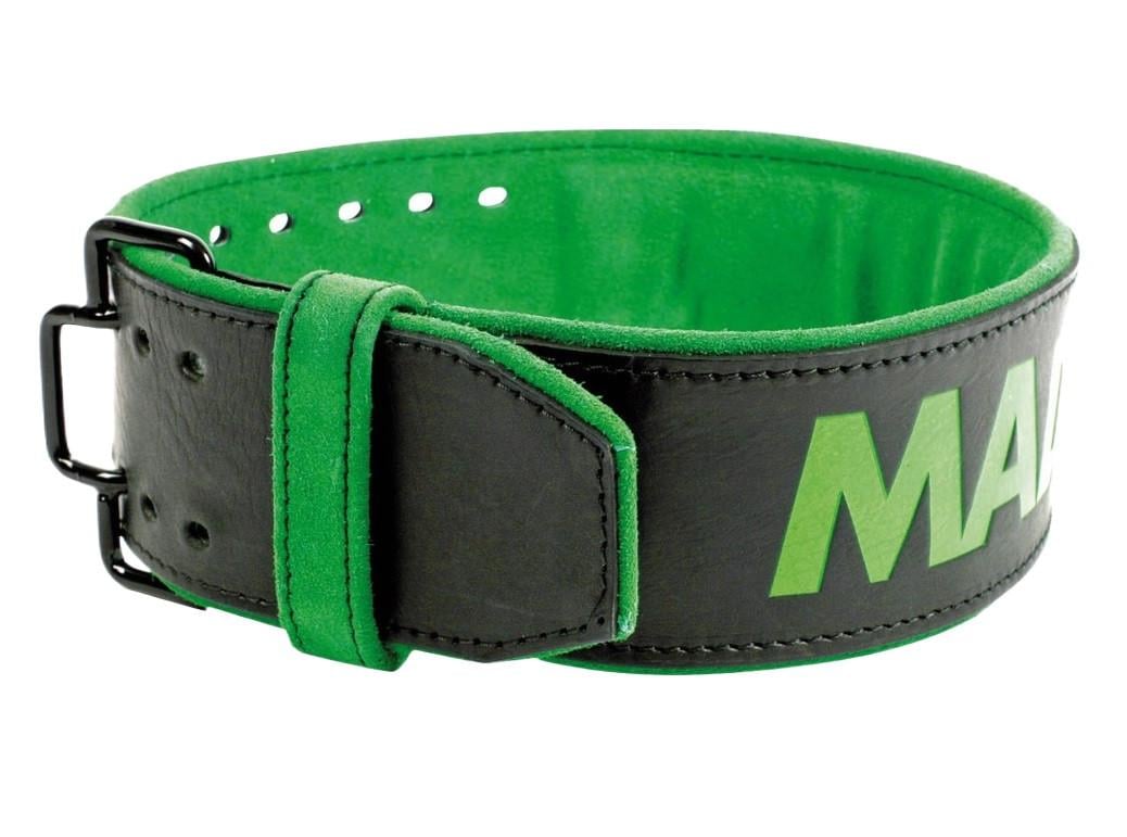 Пояс для важкої атлетики MadMax MFB-302 Quick Release Belt шкіряний M Black/Green (15738068)