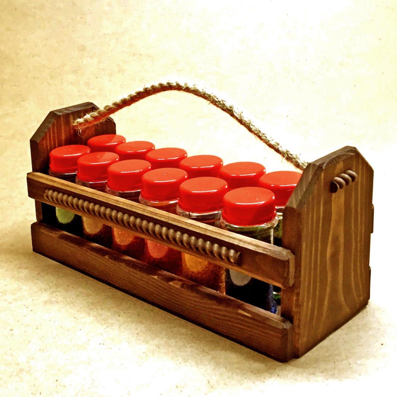 Органайзер для специй из дерева Баффало 12 Латте (СПЦ-120616)