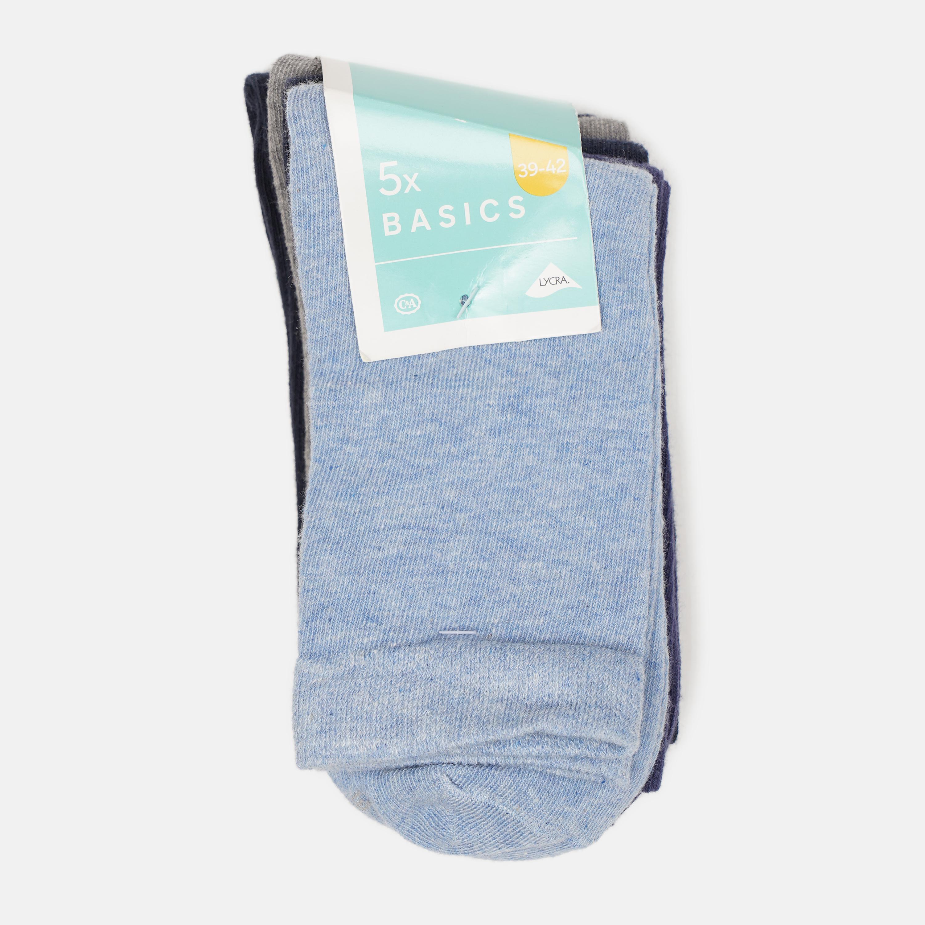 Шкарпетки C&A 5 пар р. 35-38 Блакитний/Синій/Сірий (2243179440800)