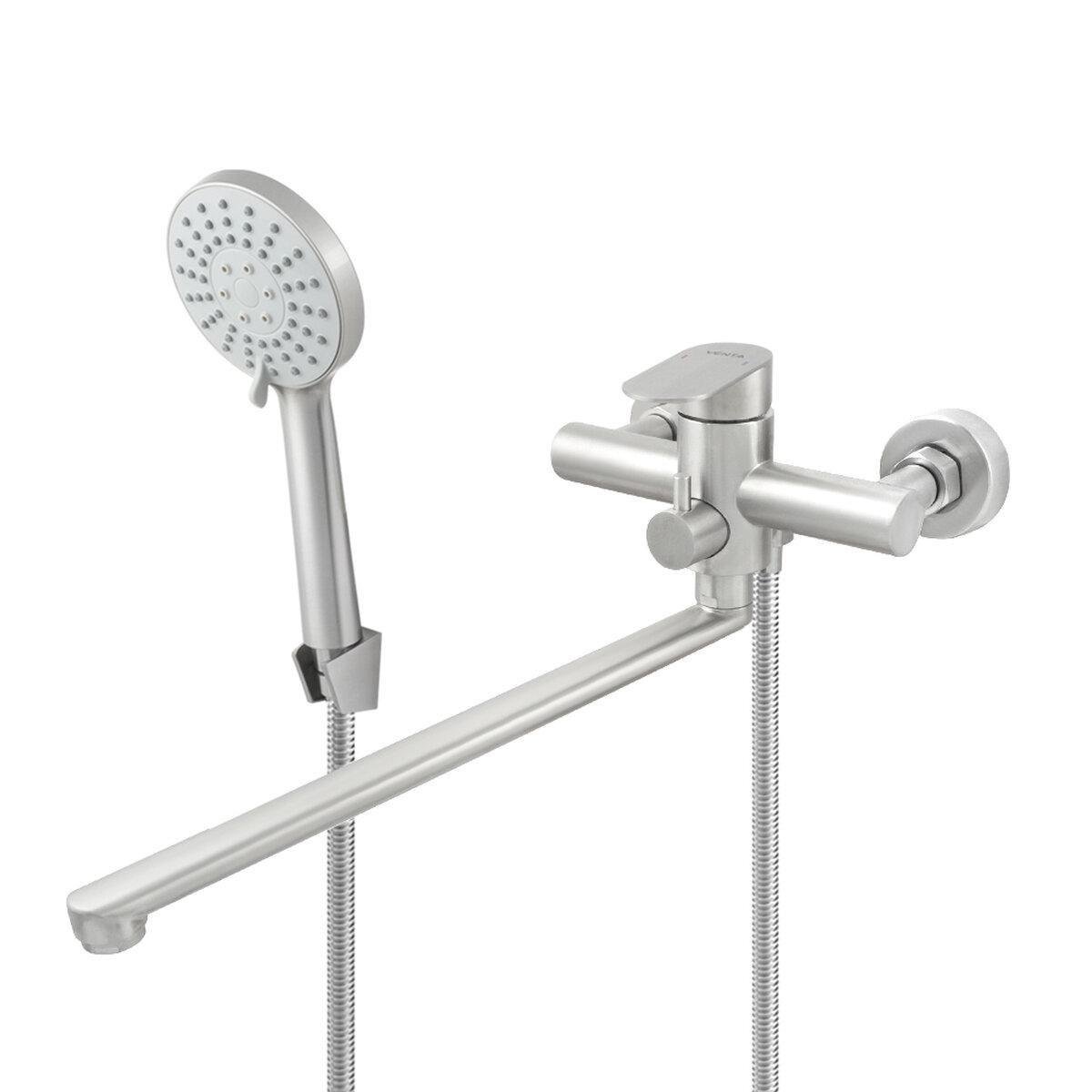 Змішувач для ванни Venta VL343DS з лійкою для душу Сатин (SW-86457)