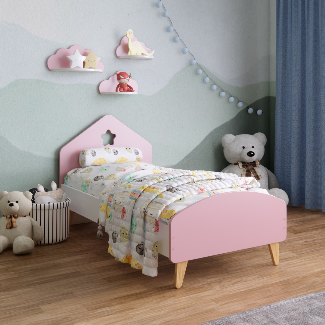 Кроватка детская Домик для детей 3-7 лет для девочек 140х70 см Розовый - фото 1 Кроватка детская Домик для детей 3-7 лет для девочек 140х70 см Розовый - фото 1