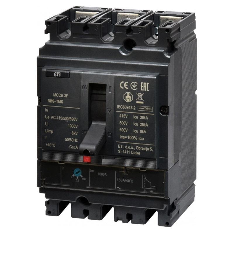 Автоматический выключатель ETI NBS-TMS 100/3S 160A 3P