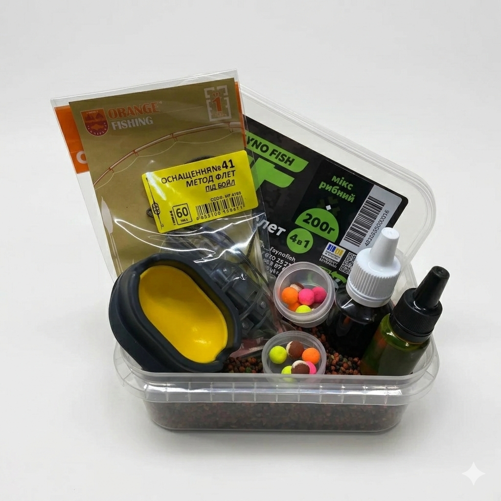 Методный пеллетс метод микс Foodie Fish рыбный микс 6в1 200 г (2551563398)