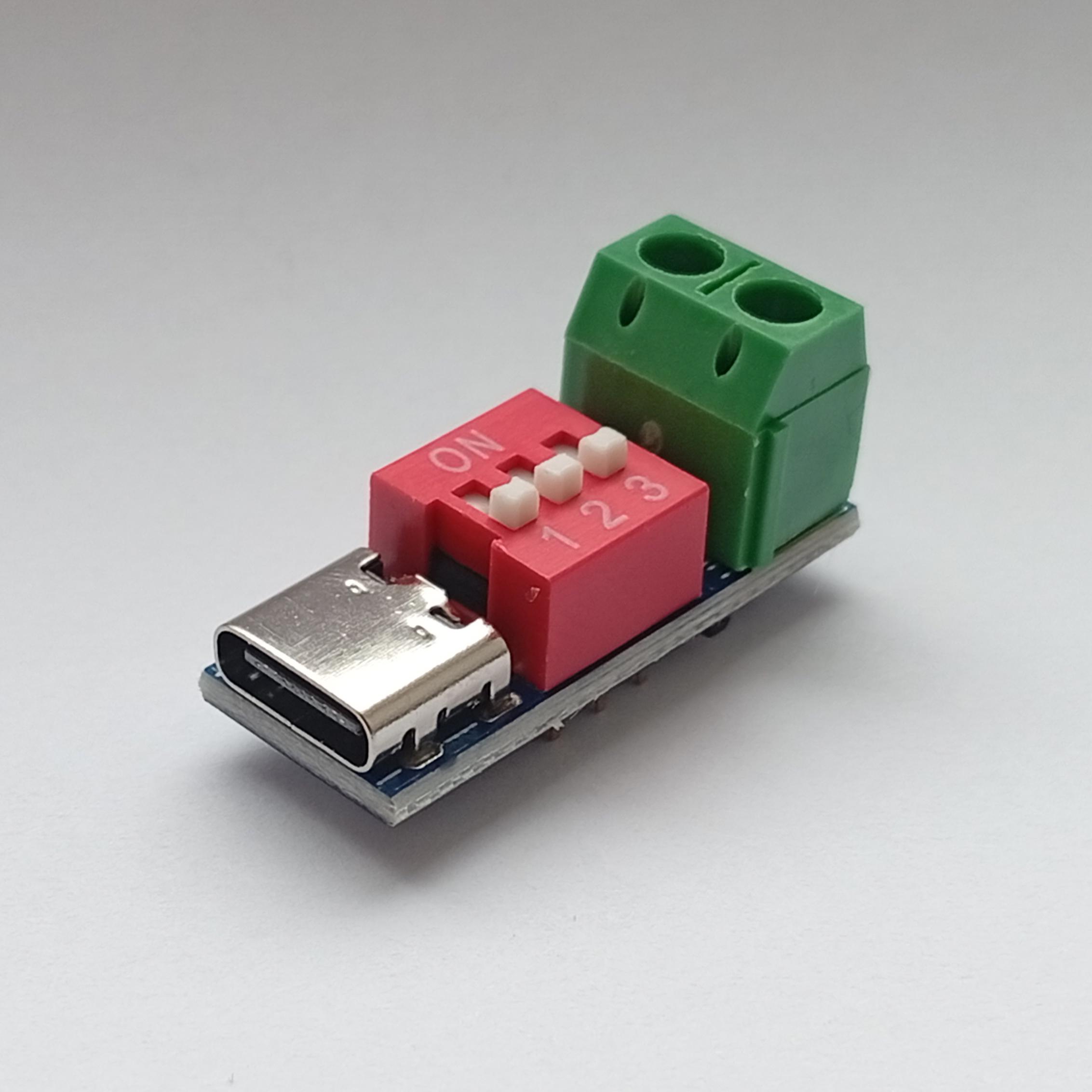 Тригер-плата швидкої зарядки USB-C PD QC 5/9/12/15/20V (ТТ-3)