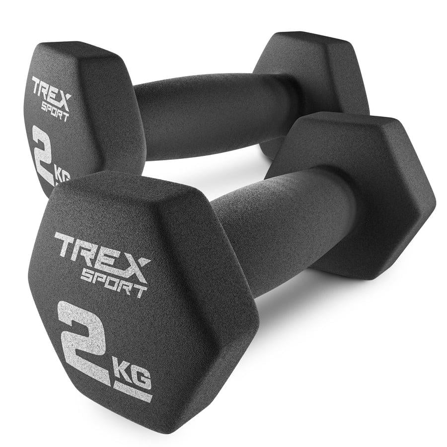 Гантели для фитнеса неопреновые TREX Sport TX-020VD 2x2 кг (5325)