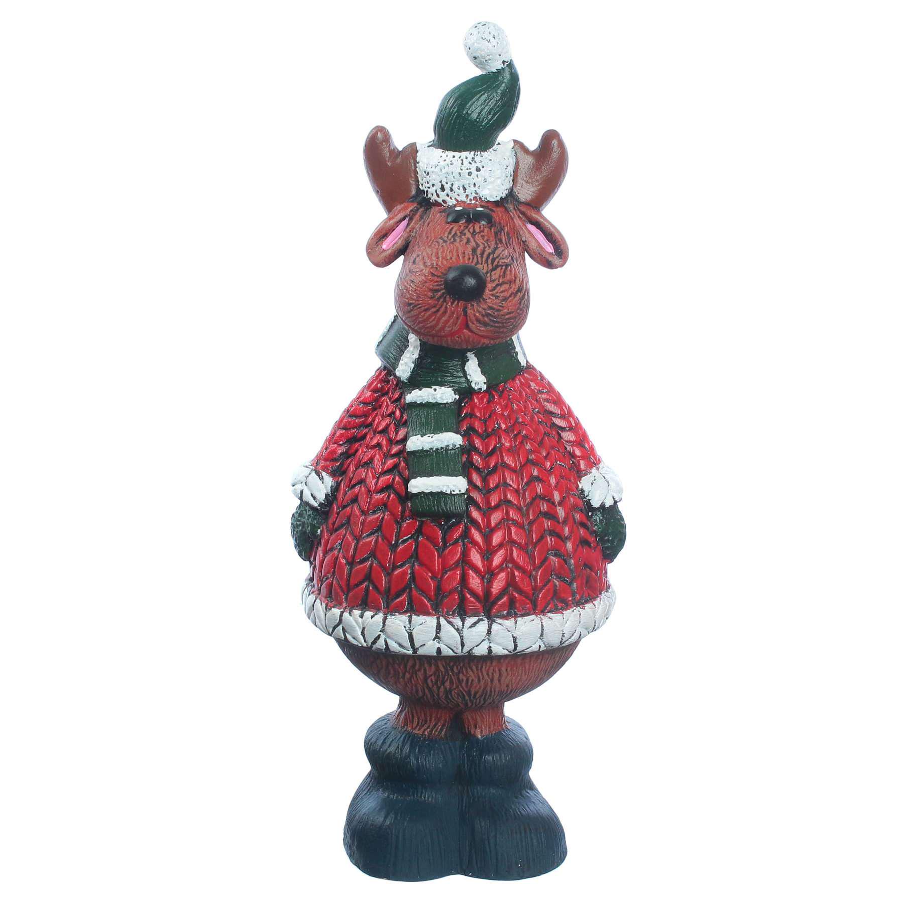 Сувенир декор для дома Олень №2 новогодний подарочный гипс 34 см