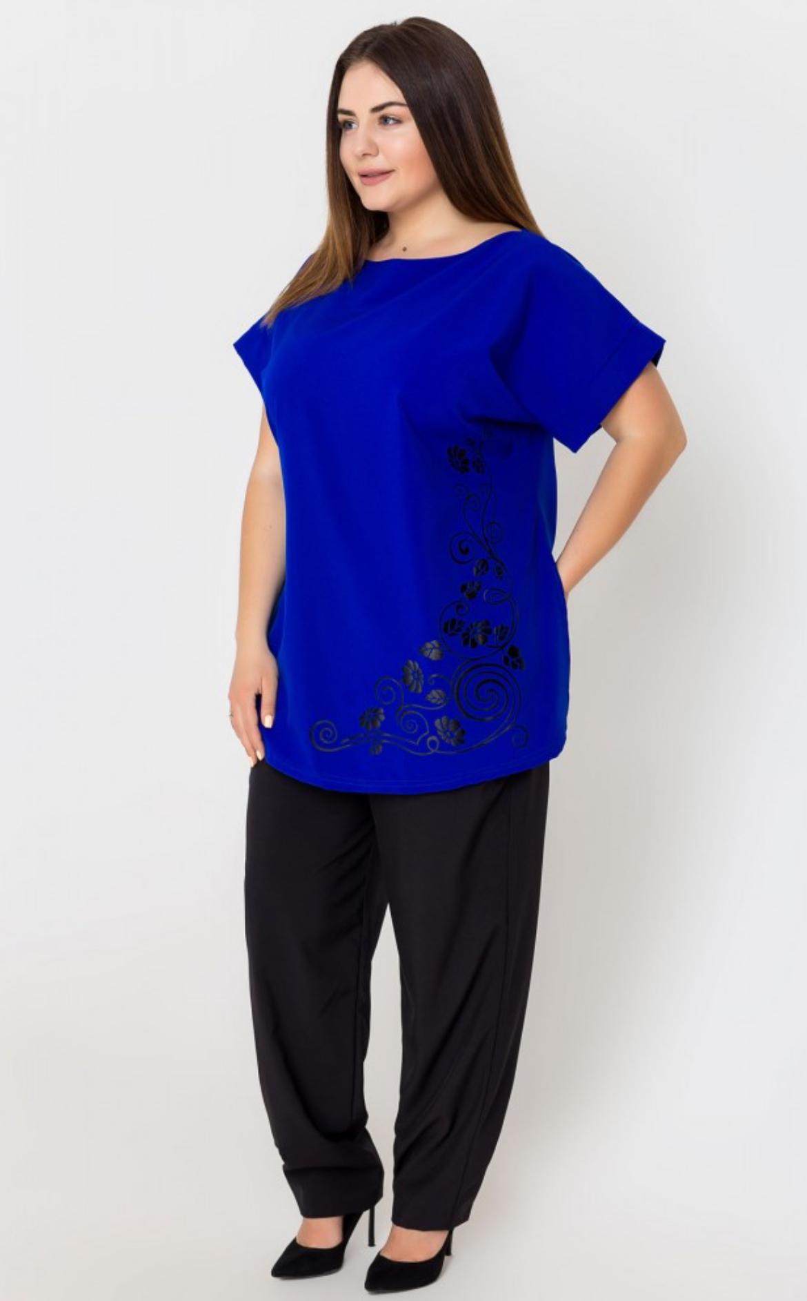 Блузка женская мелиса р. 58 Электрик (2288843976) - фото 2 Блузка женская мелиса р. 58 Электрик (2288843976) - фото 2