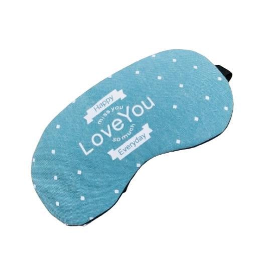 Маска для сна с охлаждающим эффектом гелевой вставкой Love You 19х10 см Blue (123541)