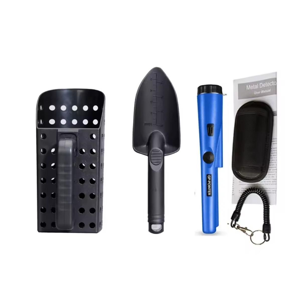 Пинпоинтер металлодетектор грунтовой GP Pointer с ситом и совком для копания Синий