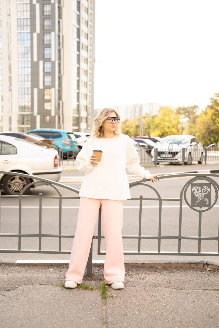 Костюм хлопковый на флисе Юля/Палаццо - фото 2 Костюм хлопковый на флисе Юля/Палаццо - фото 2