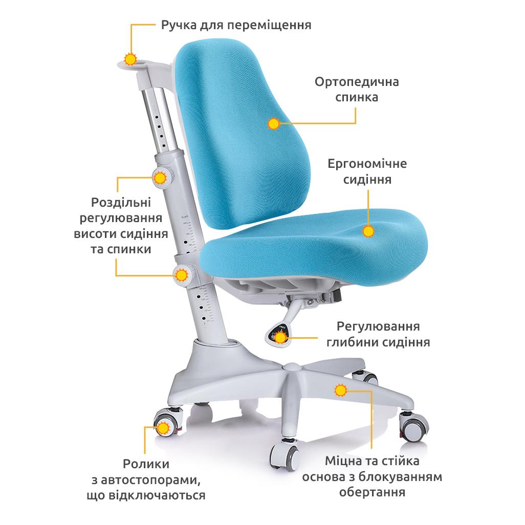 Дитяче крісло Mealux Match base Блакитний (Y-528 KBL) - фото 3