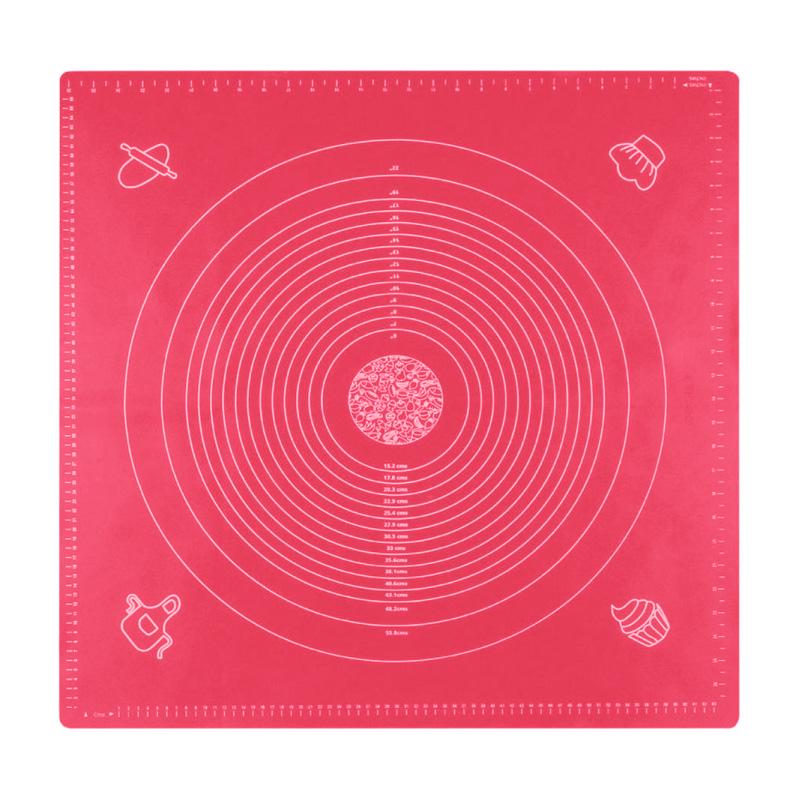 Коврик для раскачки теста 70х70 см Красный (1911063439)