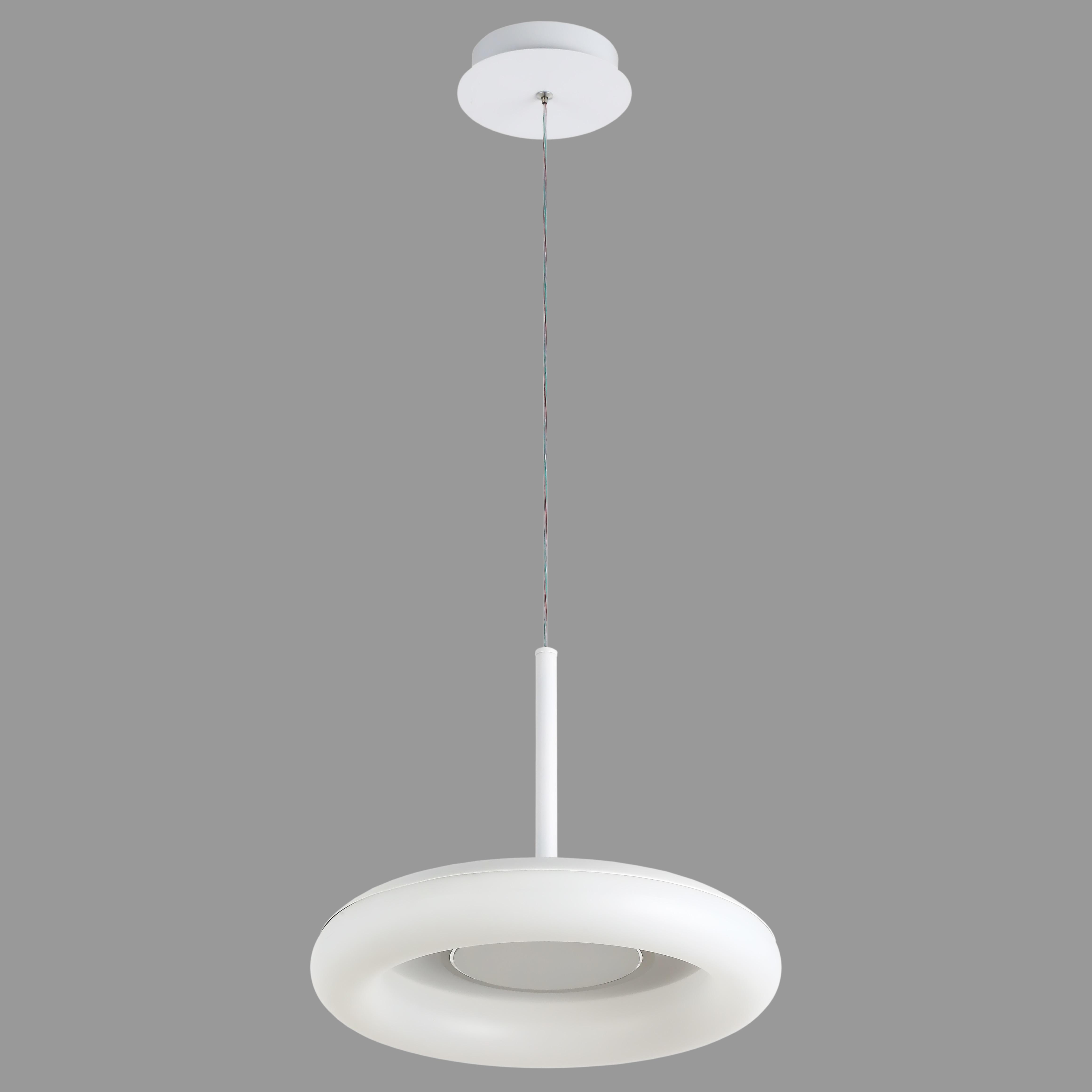 Люстра светодиодная подвесная 44W 33 см Белый (97-MD6006)