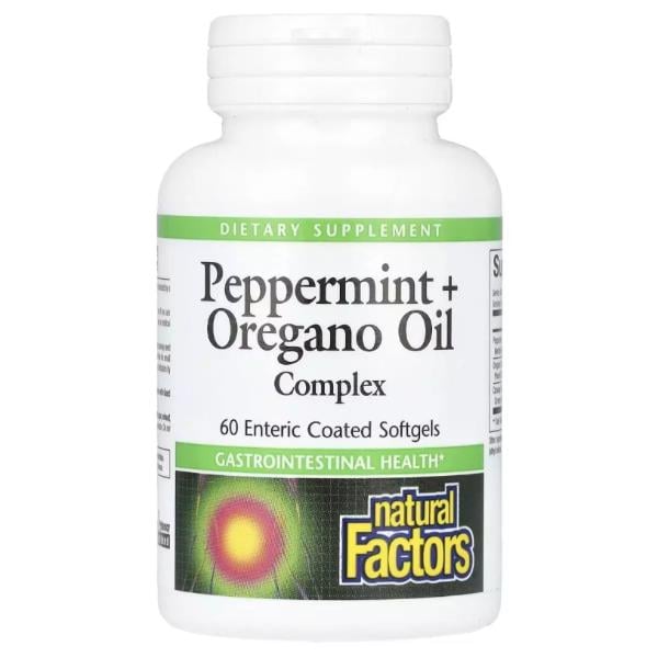 Натуральная добавка Natural Factors Peppermint+Oregano Oil Complex 60 softgels (000022099) Натуральная добавка Natural Factors Peppermint+Oregano Oil Complex 60 softgels (000022099)