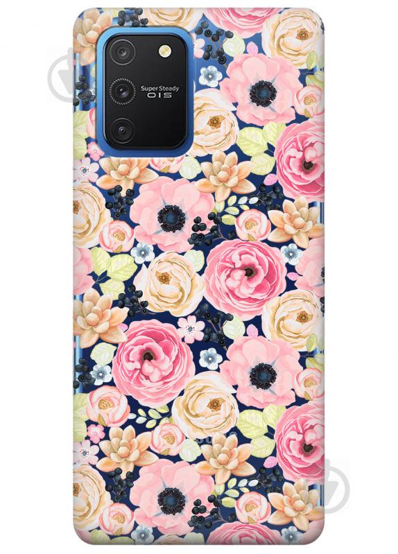 Прозорий силіконовий чохол iSwag для Samsung Galaxy S10 Lite з малюнком - Квітковий букет (KS3431)