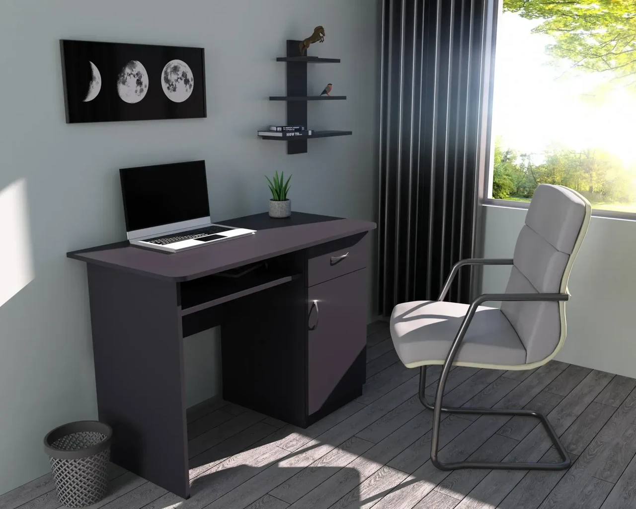 Стол письменный Kontinent СП-1 No10 110х55х76 см Антрацит (55767929)