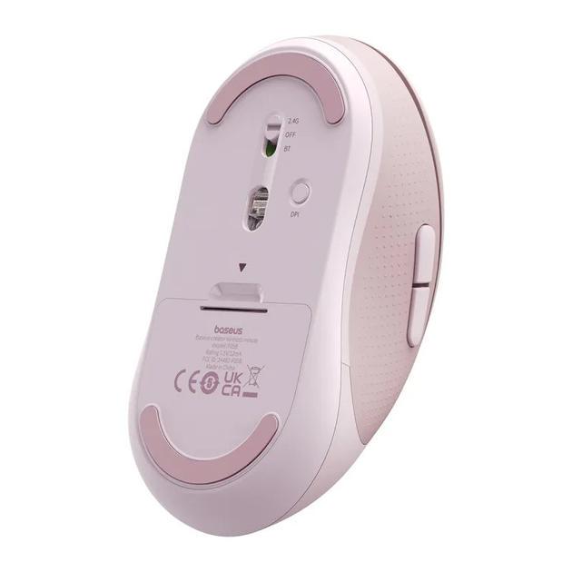 Компьютерная мышка BASEUS F02 Ergonomic Wireless Mouse Pink (B01055505411-01) - фото 6 Компьютерная мышка BASEUS F02 Ergonomic Wireless Mouse Pink (B01055505411-01) - фото 6