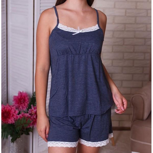 Піжама жіноча шорти/майка L (3715)