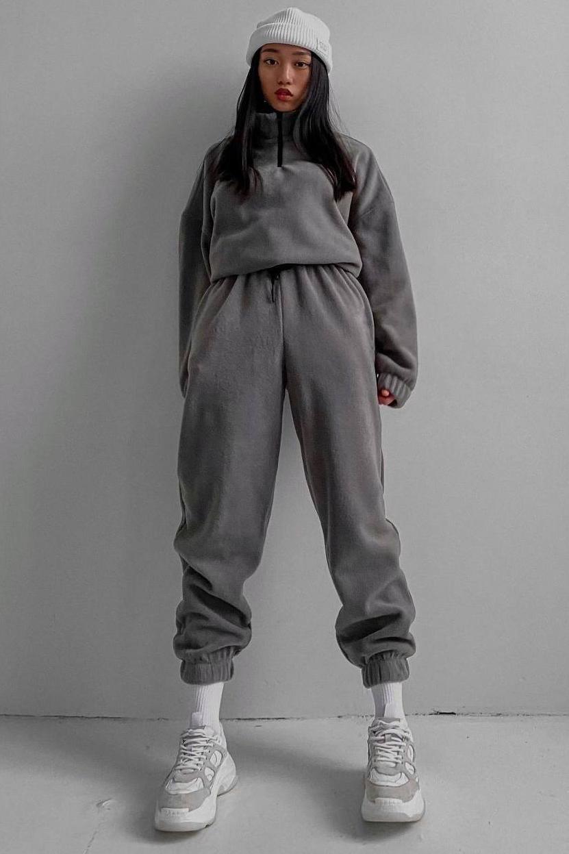 Спортивный костюм женский S-L Серый (187057)