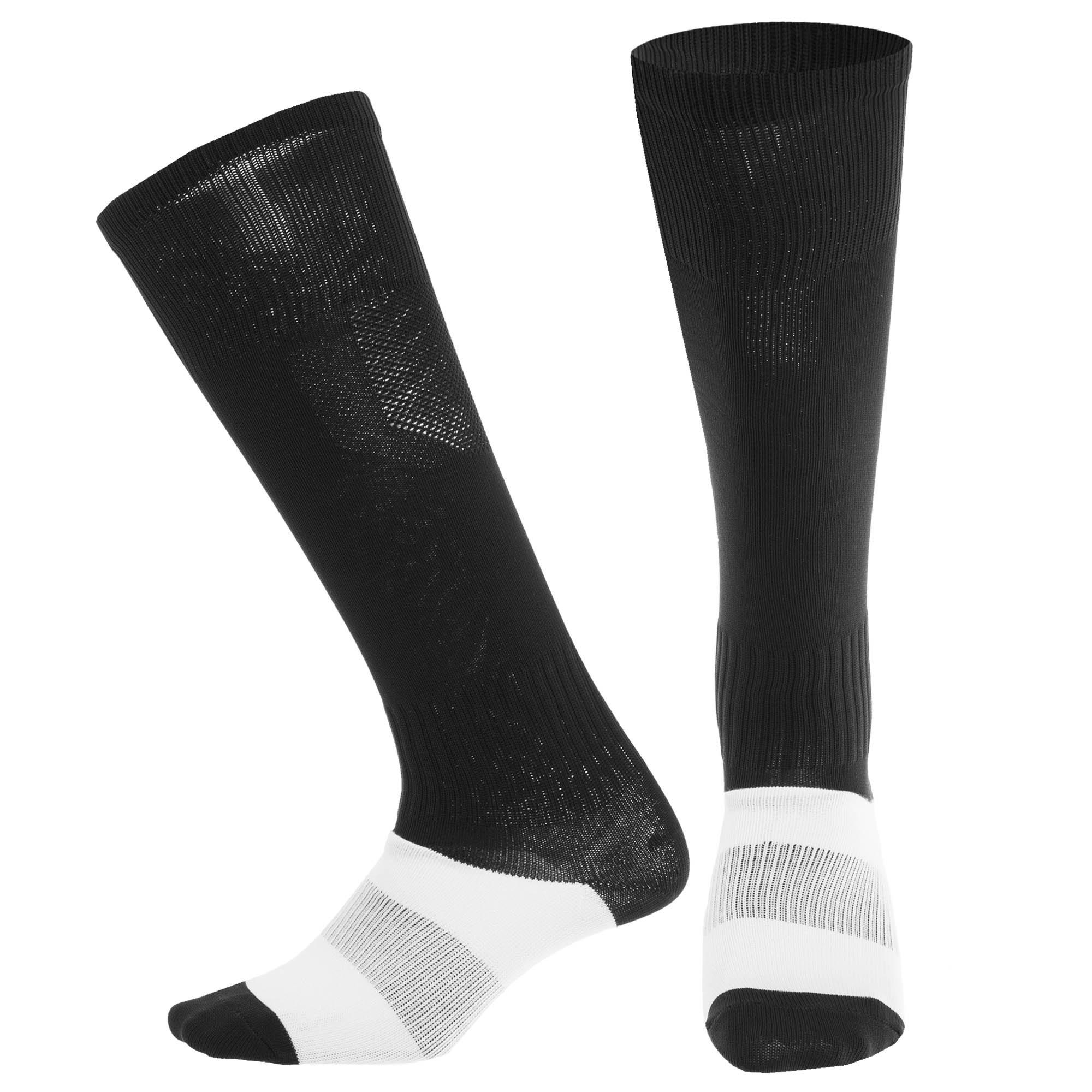 Гетры футбольные юниорские Zelart KS-08M р. 32-39 Черный (DR011107)