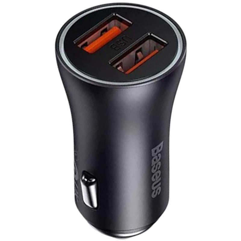 Зарядное устройство автомобильное BASEUS Golden Contactor Max Series 60W 2USB Dark Grey (CGJM000013) - фото 5 Зарядное устройство автомобильное BASEUS Golden Contactor Max Series 60W 2USB Dark Grey (CGJM000013) - фото 5