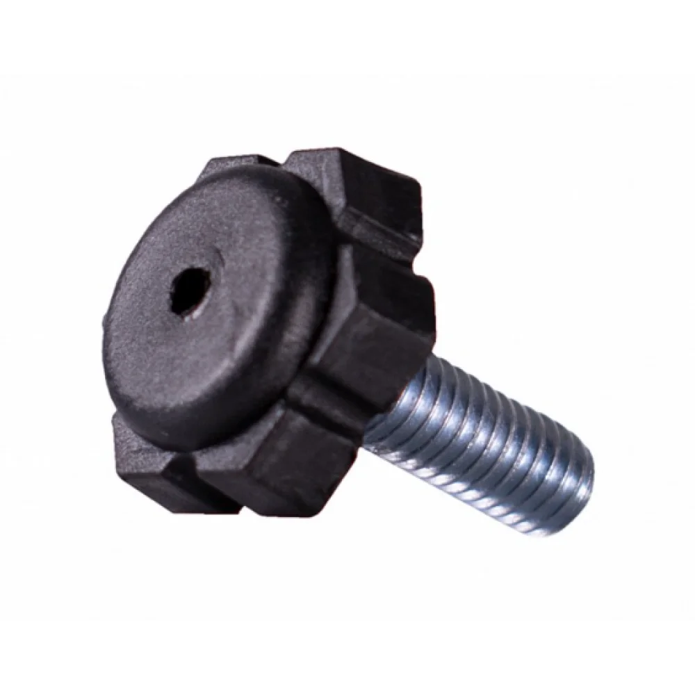 Меблева ніжка Sigma регульована шестигранна з різьбою M6 24 мм Чорний (MO0208)