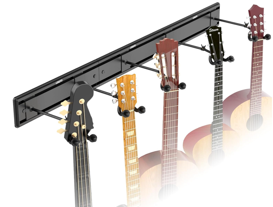 Настенная вешалка для гитар Lekato на 5 инструментов алюминиевая с регулируемыми держателями (2899391944) Настенная вешалка для гитар Lekato на 5 инструментов алюминиевая с регулируемыми держателями (2899391944)