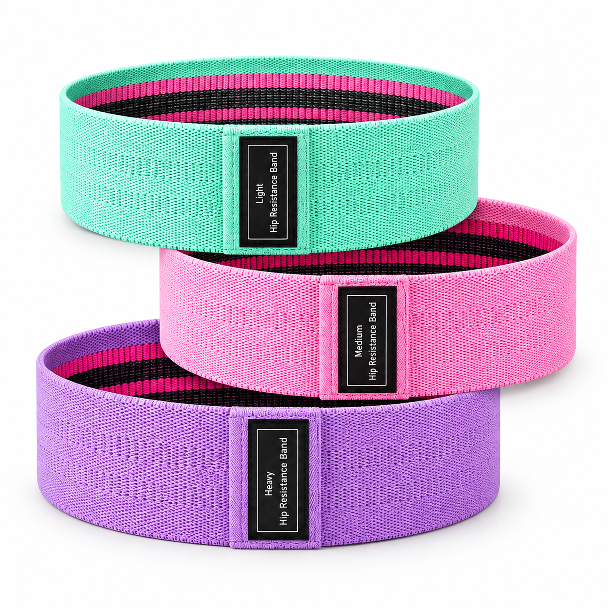 Набор тканевых фитнес-резинок Hip Resistance Band Разноцветный (37080)